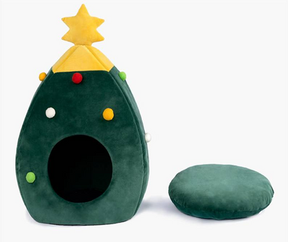 Christmas Tree Cat Beds House
