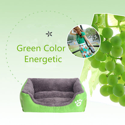 Candy Color Thickened Square Pet Bed