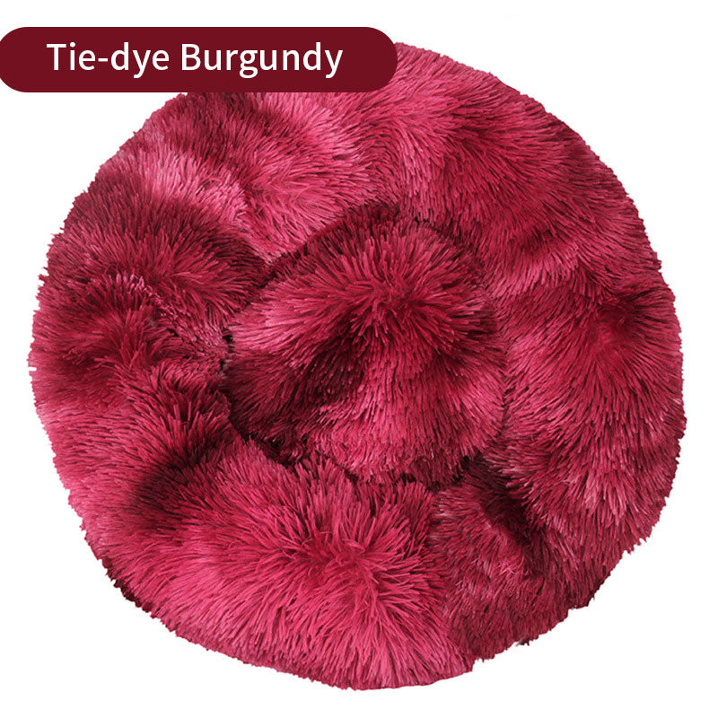 Plush Round Pet Kennel Dog Bed