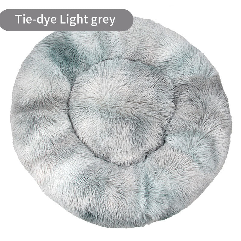 Plush Round Pet Kennel Dog Bed