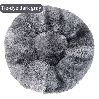 Plush Round Pet Kennel Dog Bed