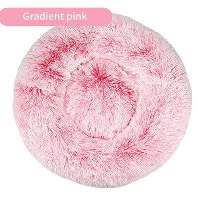 Plush Round Pet Kennel Dog Bed