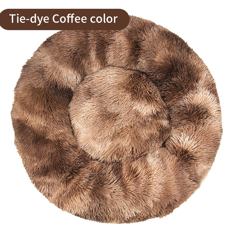 Plush Round Pet Kennel Dog Bed