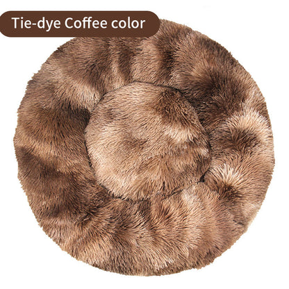 Plush Round Pet Kennel Dog Bed