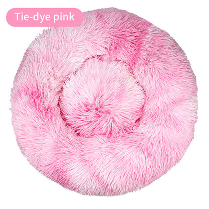Plush Round Pet Kennel Dog Bed