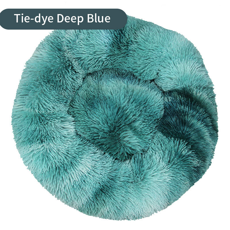 Plush Round Pet Kennel Dog Bed