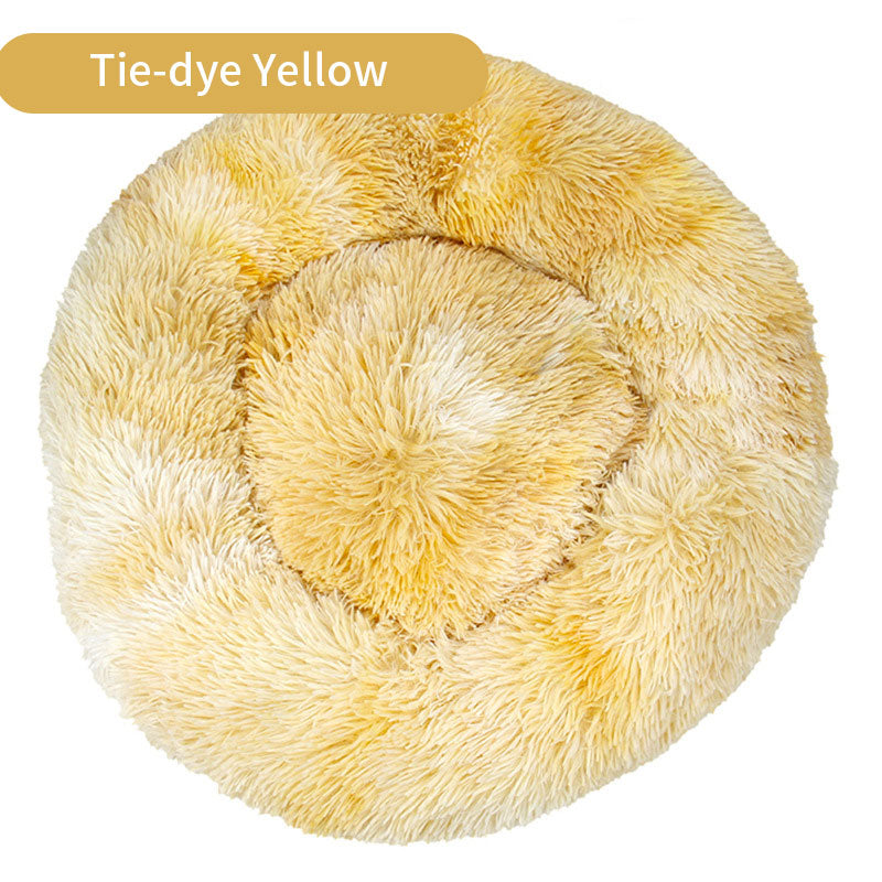 Plush Round Pet Kennel Dog Bed
