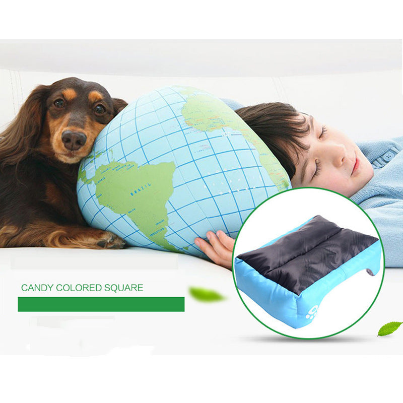 Candy Color Thickened Square Pet Bed